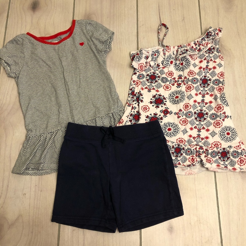 Red, White & Blue shorts set